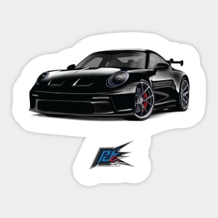 porsche 992 gt3 Sticker